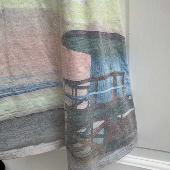 Art Class 3T Girls Blue Sunset Beach Sleeveless Dress - Picture 2 of 5